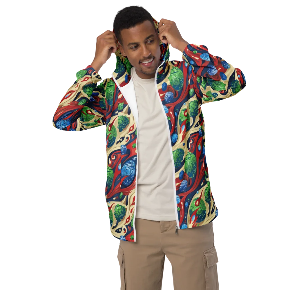 Cosmic Sgraffito on Men's Windbreaker — Front