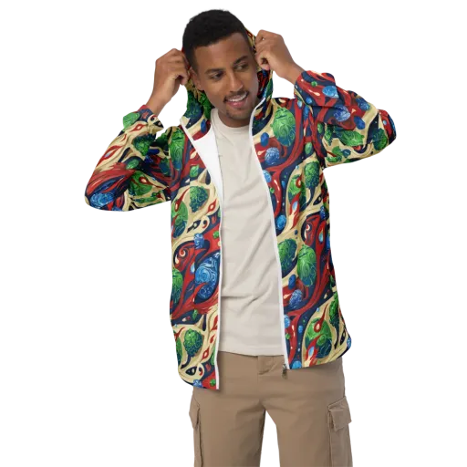 Cosmic Sgraffito on a Men's Windbreaker
