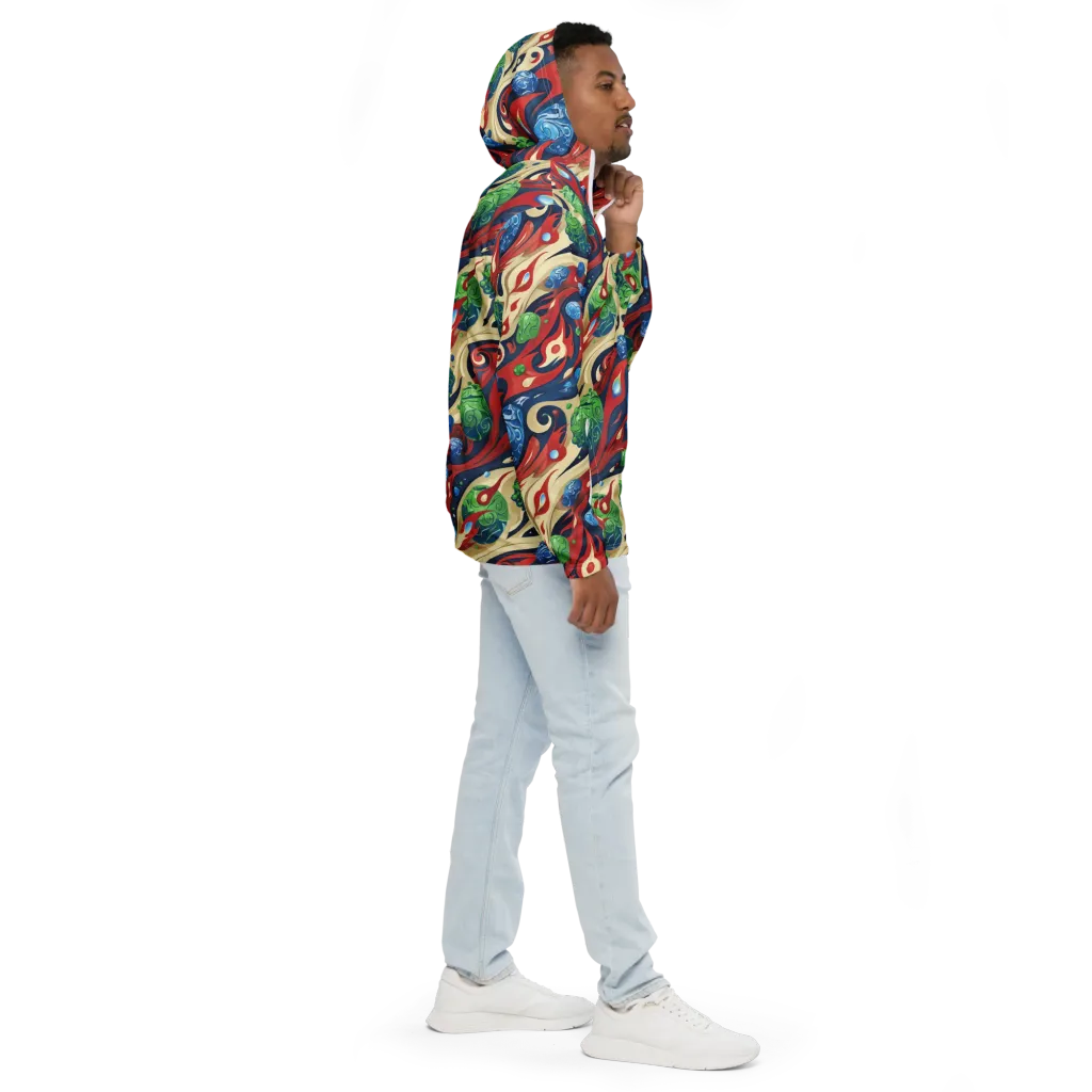 Cosmic Sgraffito on Men's Windbreaker — Right