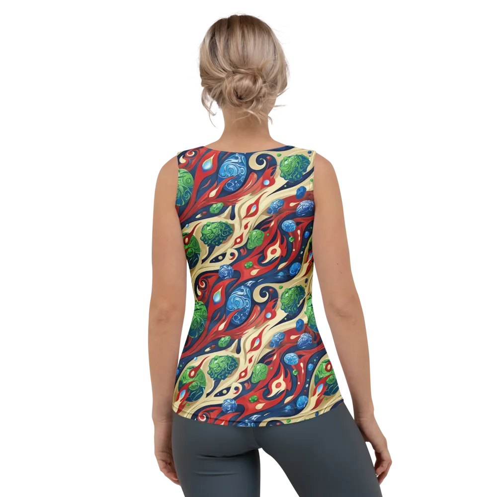 Cosmic Sgraffito on Women's Tank Top — Back