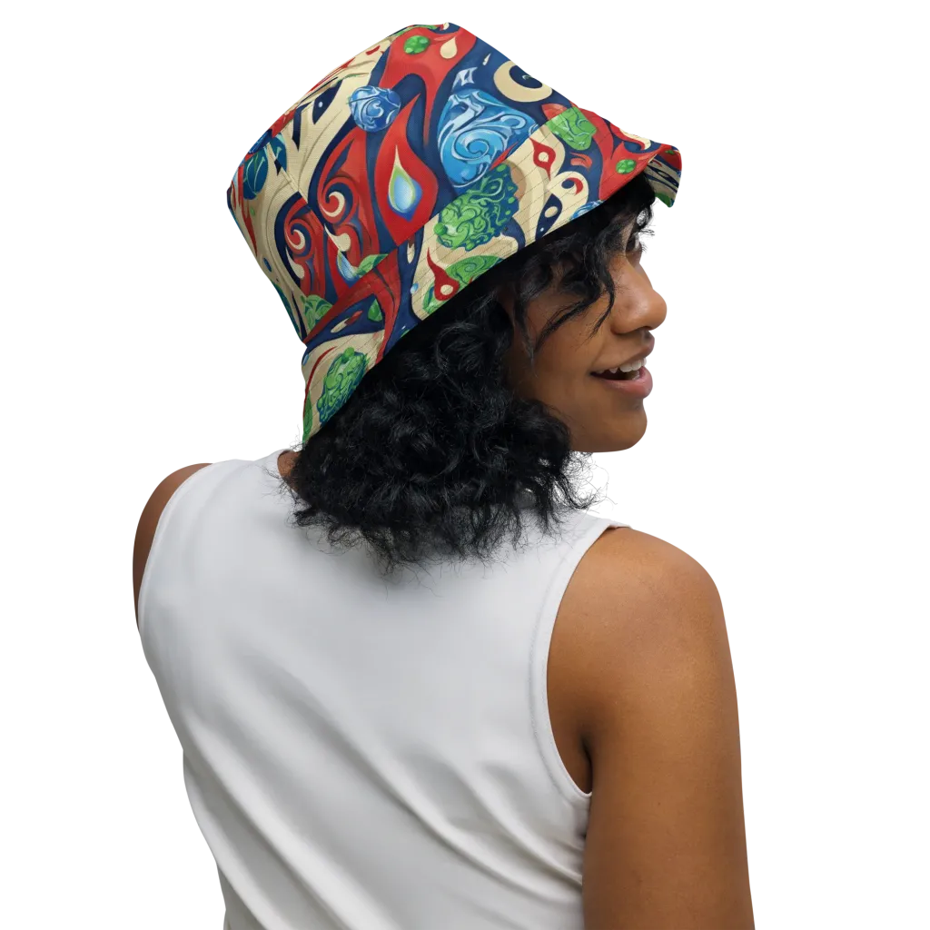 Cosmic Sgraffito on Reversible Bucket Hat — Right Outside