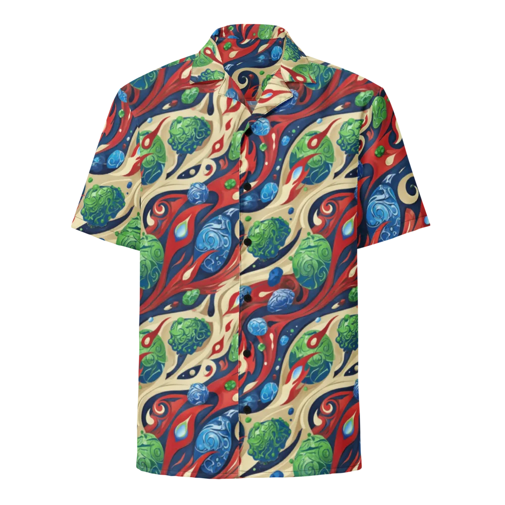 Cosmic Sgraffito on Button Shirt — Front