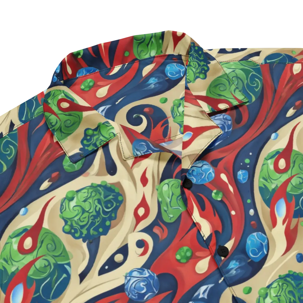Cosmic Sgraffito on Button Shirt — Product details