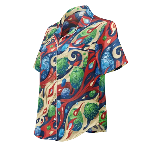 Cosmic Sgraffito on a Women's Short Sleeve Pajama Top