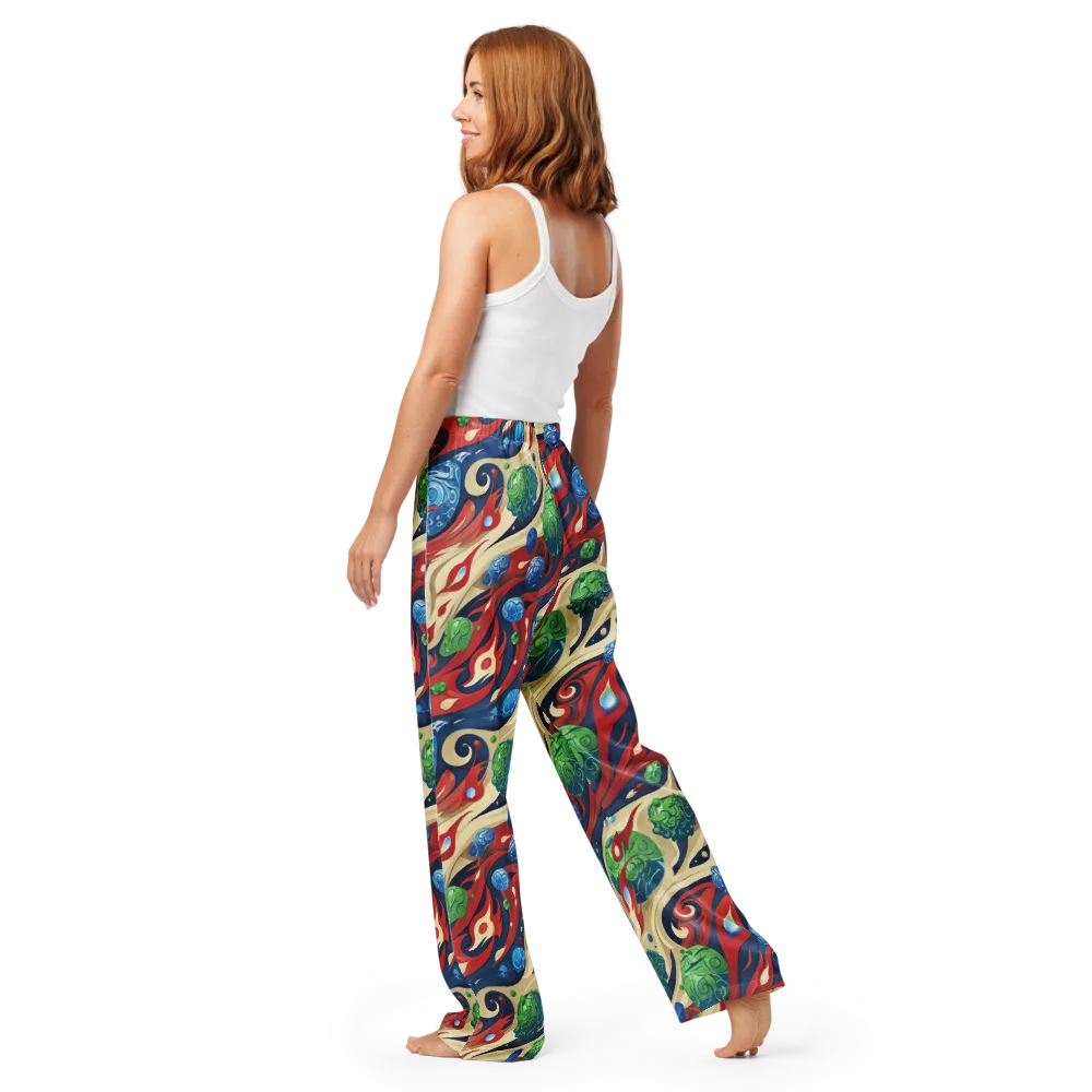 Cosmic Sgraffito on Women's Pajama Pants — Back