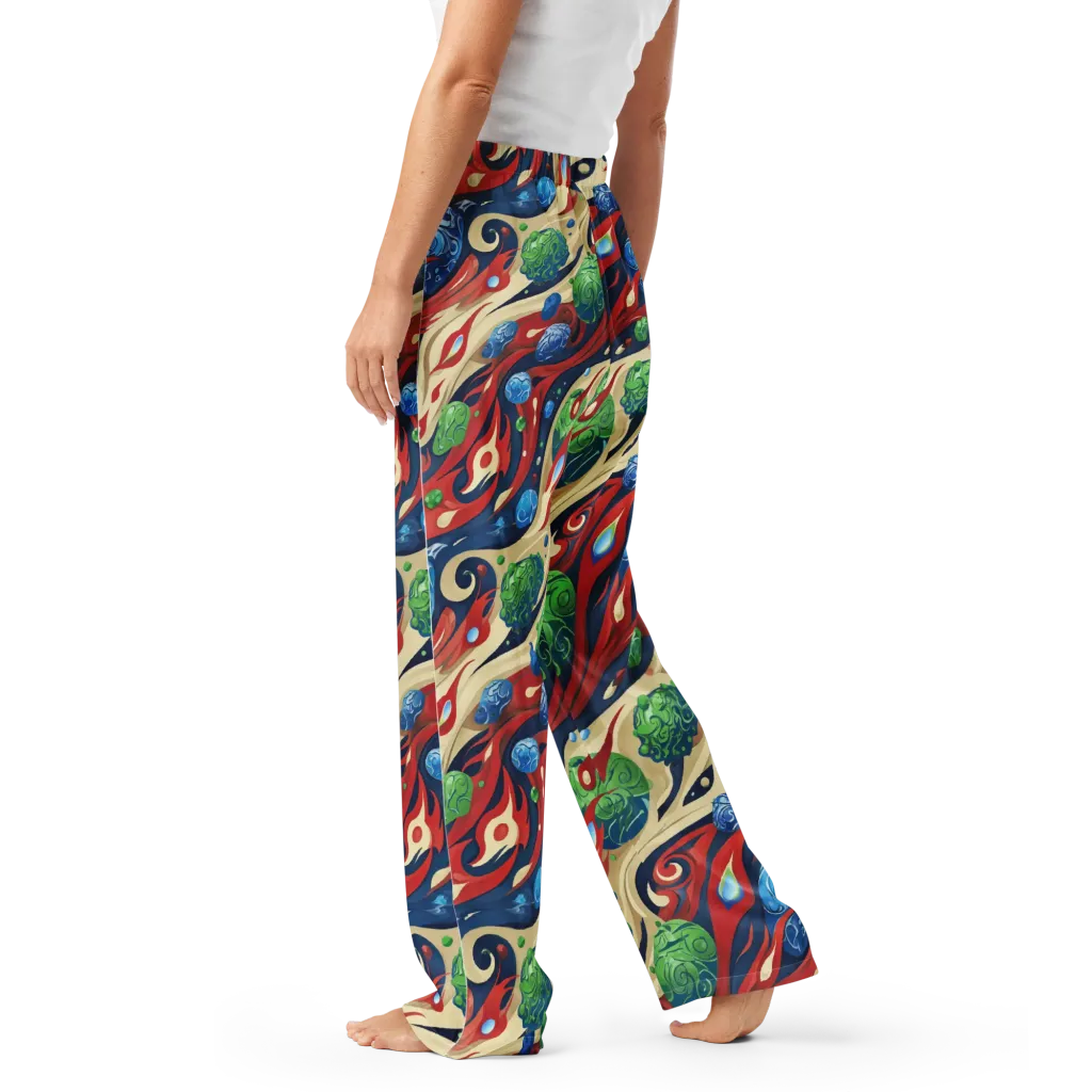 Cosmic Sgraffito on Women's Pajama Pants — Left