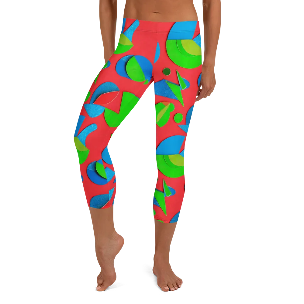 Chromatic Cutouts on Capri Leggings — Front