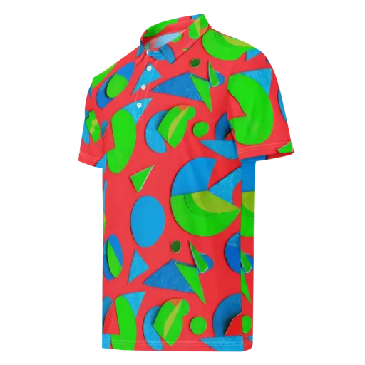 Chromatic Cutouts on a Men's Slim Fit Polo Shirt