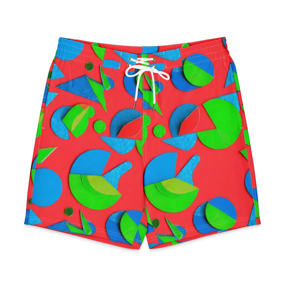 Chromatic Cutouts on Men's Board Shorts — Front