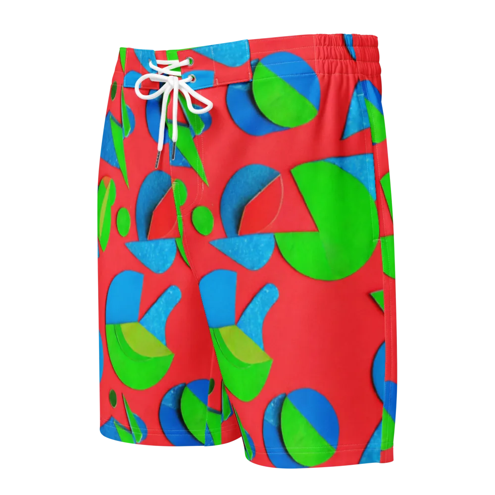 Chromatic Cutouts on Men's Board Shorts — Front
