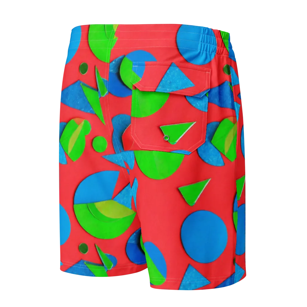 Chromatic Cutouts on Men's Board Shorts — Back