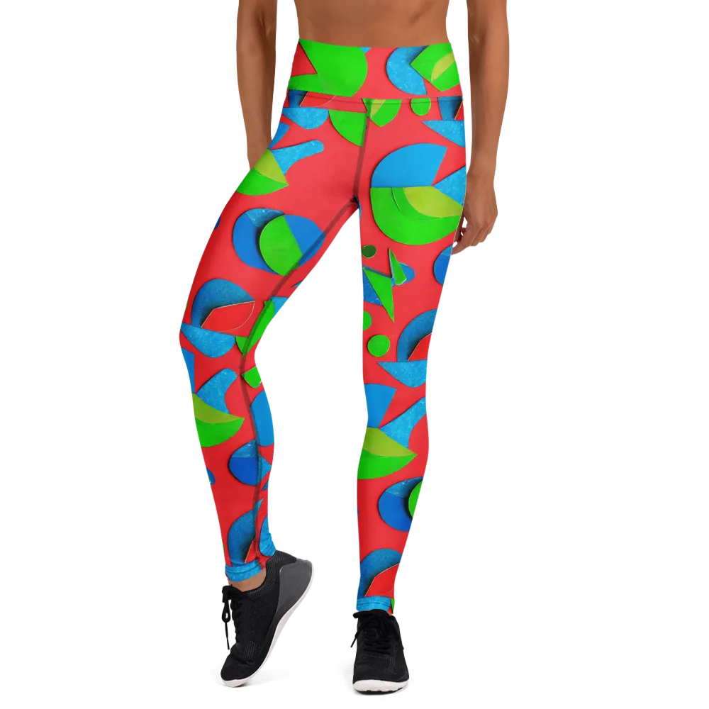 Chromatic Cutouts on Yoga Leggings — Front