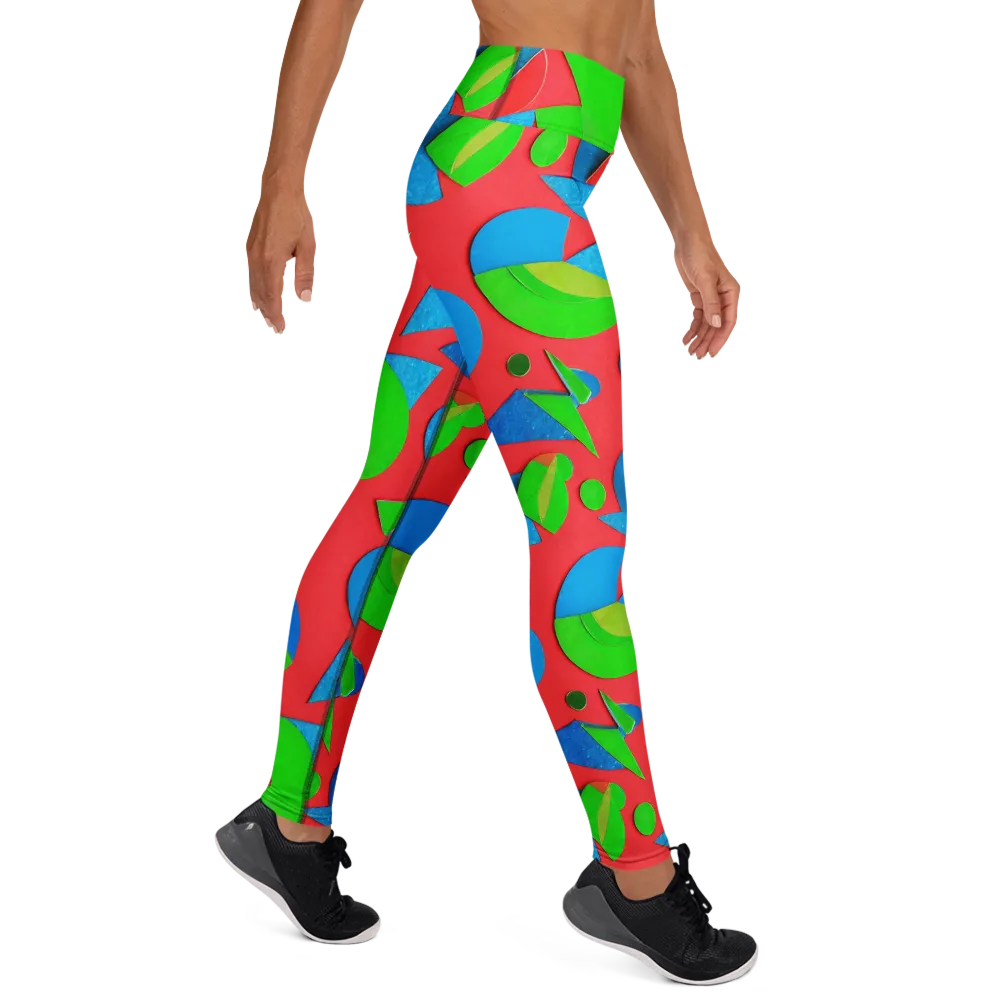 Chromatic Cutouts on Yoga Leggings — Right