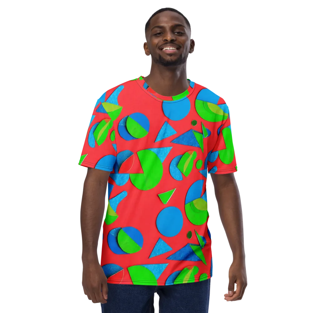 Chromatic Cutouts on Men's Crew Neck T-Shirt — Front