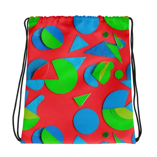 Chromatic Cutouts on a Drawstring Bag