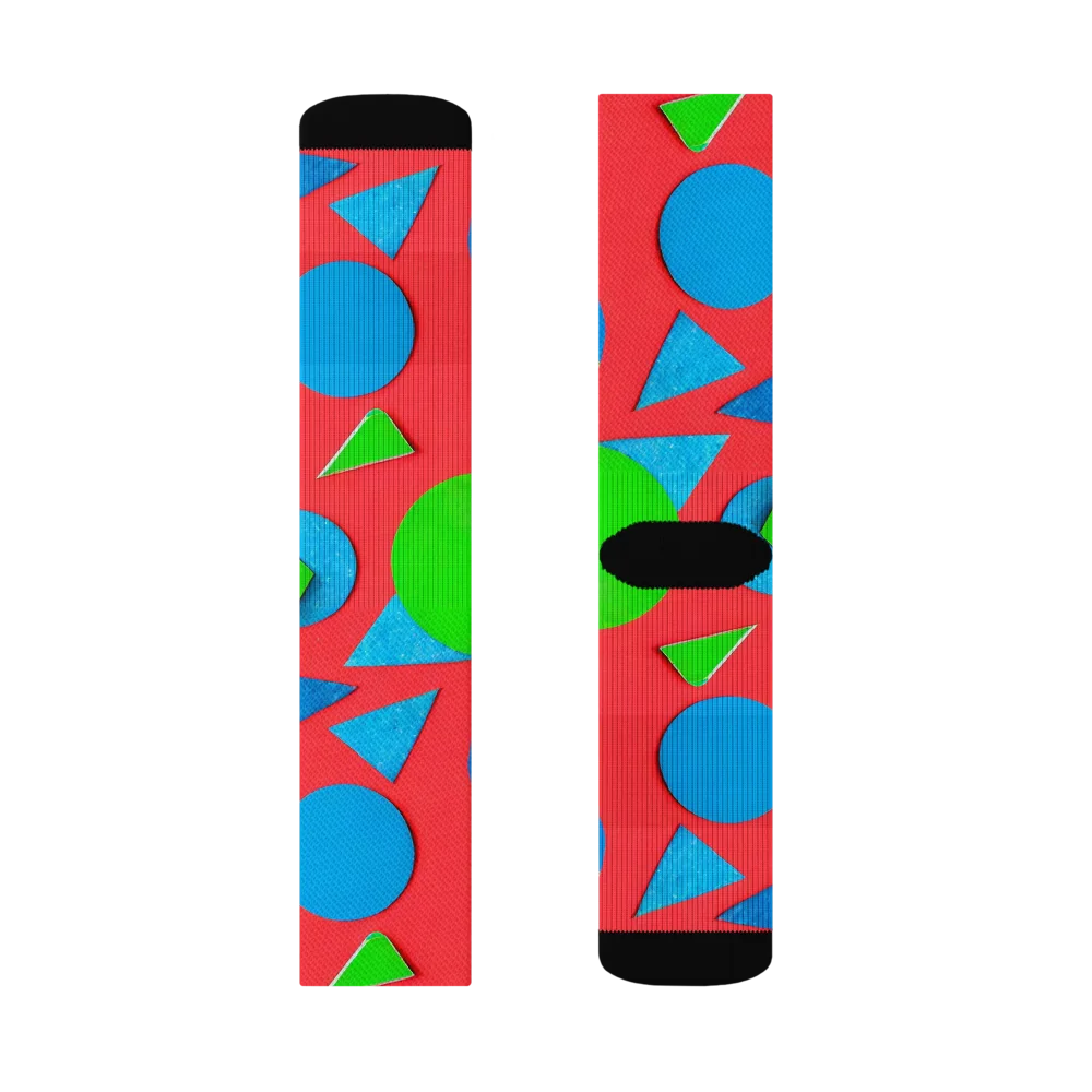 Chromatic Cutouts on Socks — Right Sock