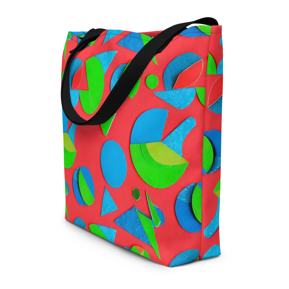 Chromatic Cutouts on Large Tote Bag W/ Pocket — Front