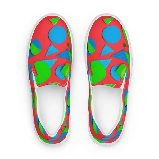 Chromatic Cutouts on a Women's Slip-On Canvas Shoes