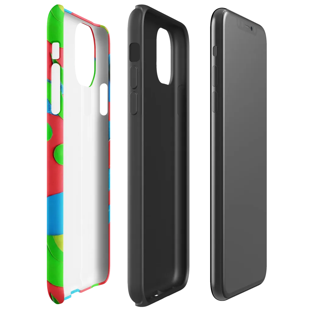 Chromatic Cutouts on Tough Case for iPhone® — Right