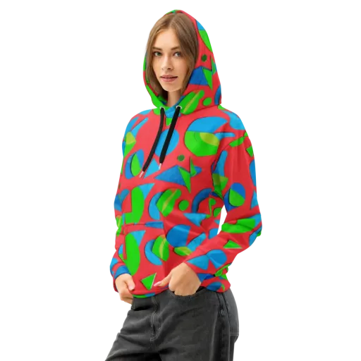 Chromatic Cutouts on a Cotton Hoodie