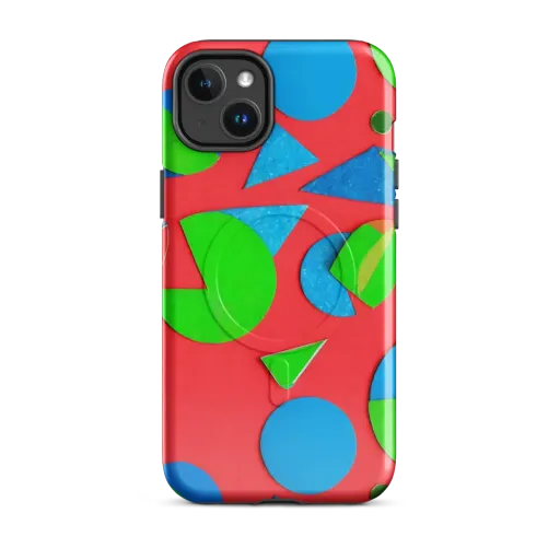 Chromatic Cutouts on a MagSafe Tough Case for iPhone®