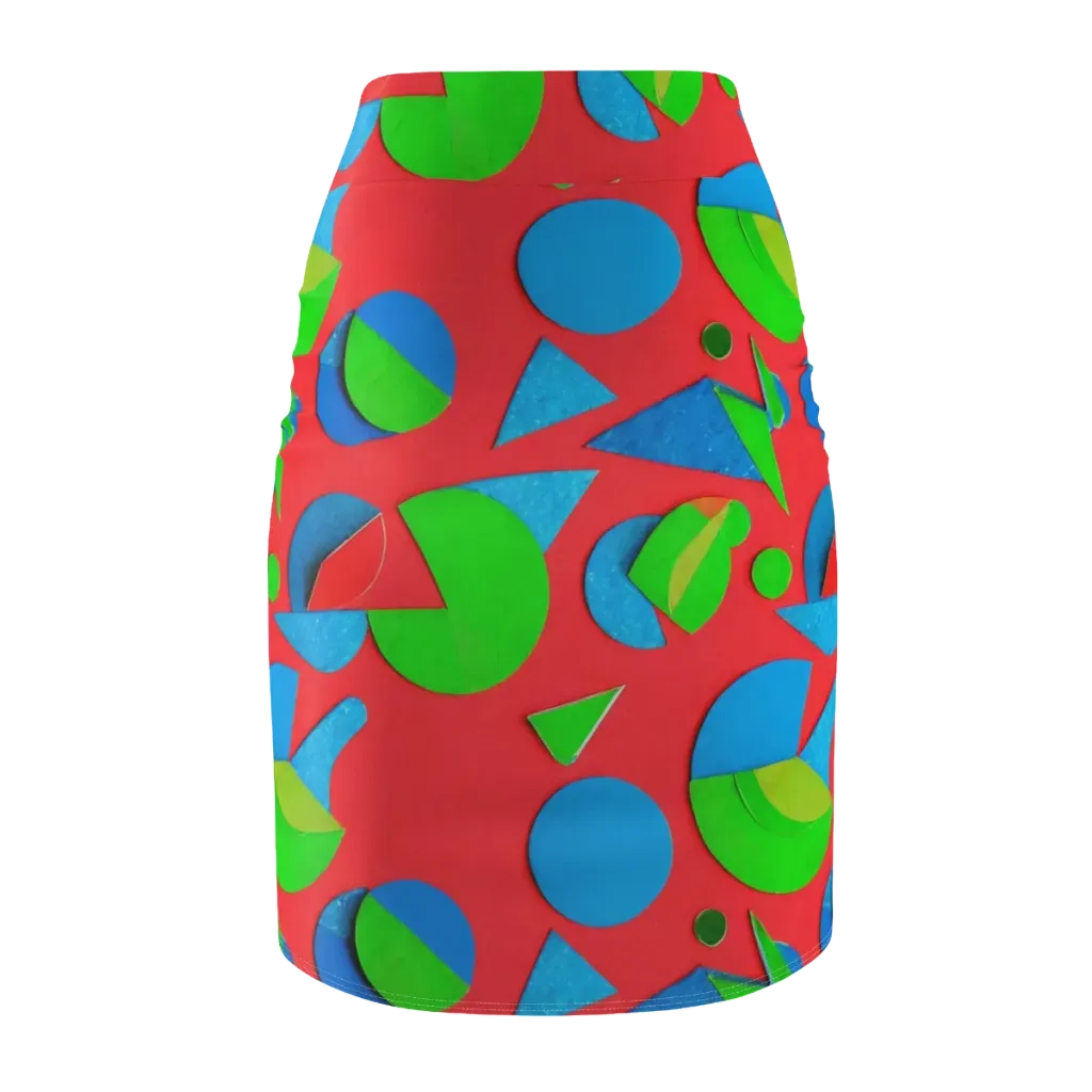 Chromatic Cutouts on Pencil Skirt — Back