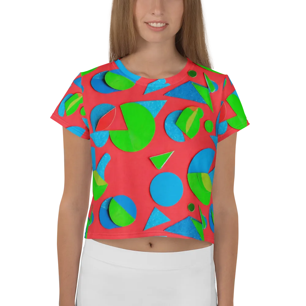 Chromatic Cutouts on Crop Tee — Front