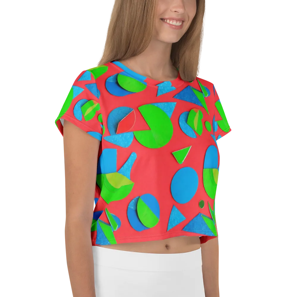 Chromatic Cutouts on Crop Tee — Right