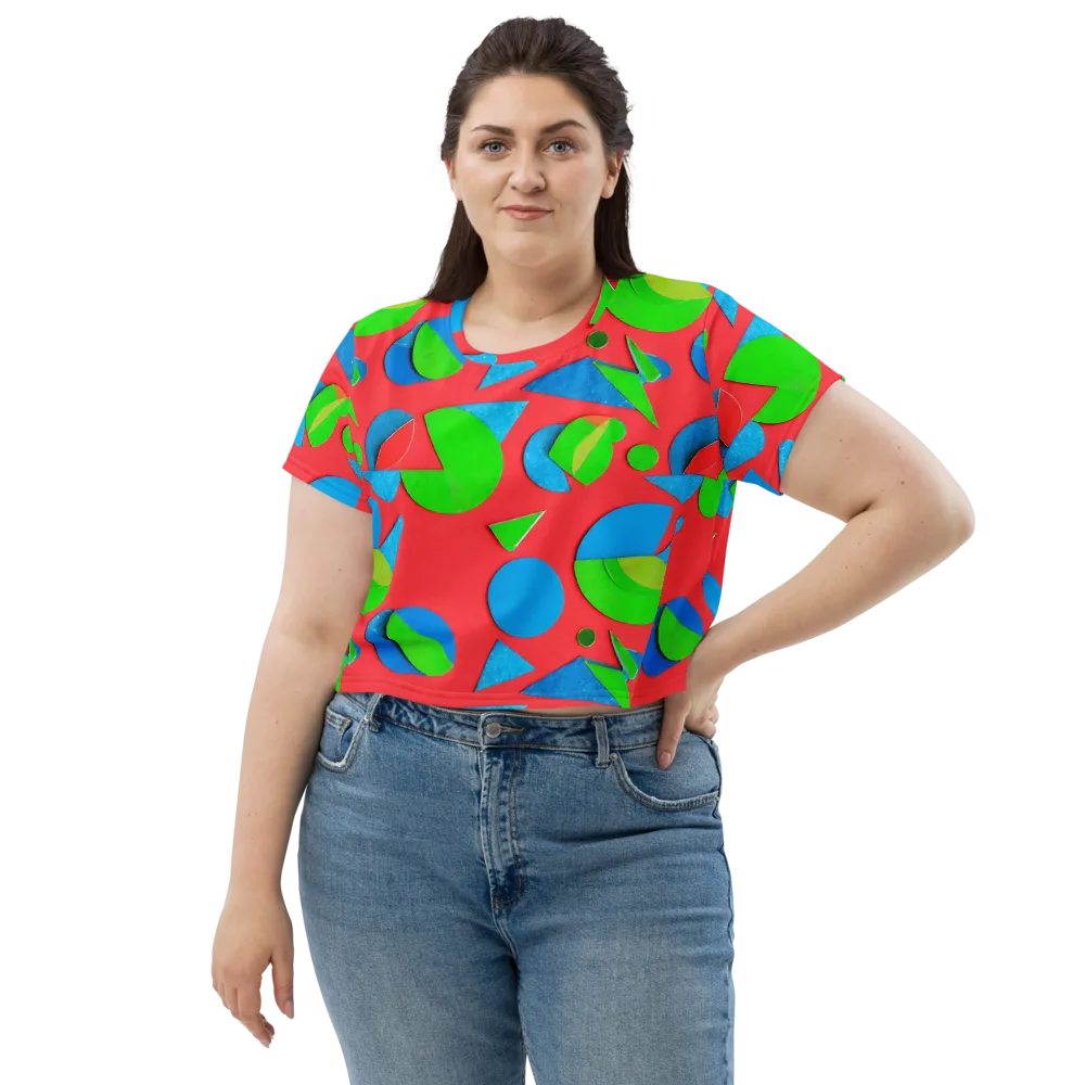 Chromatic Cutouts on Crop Tee — Front