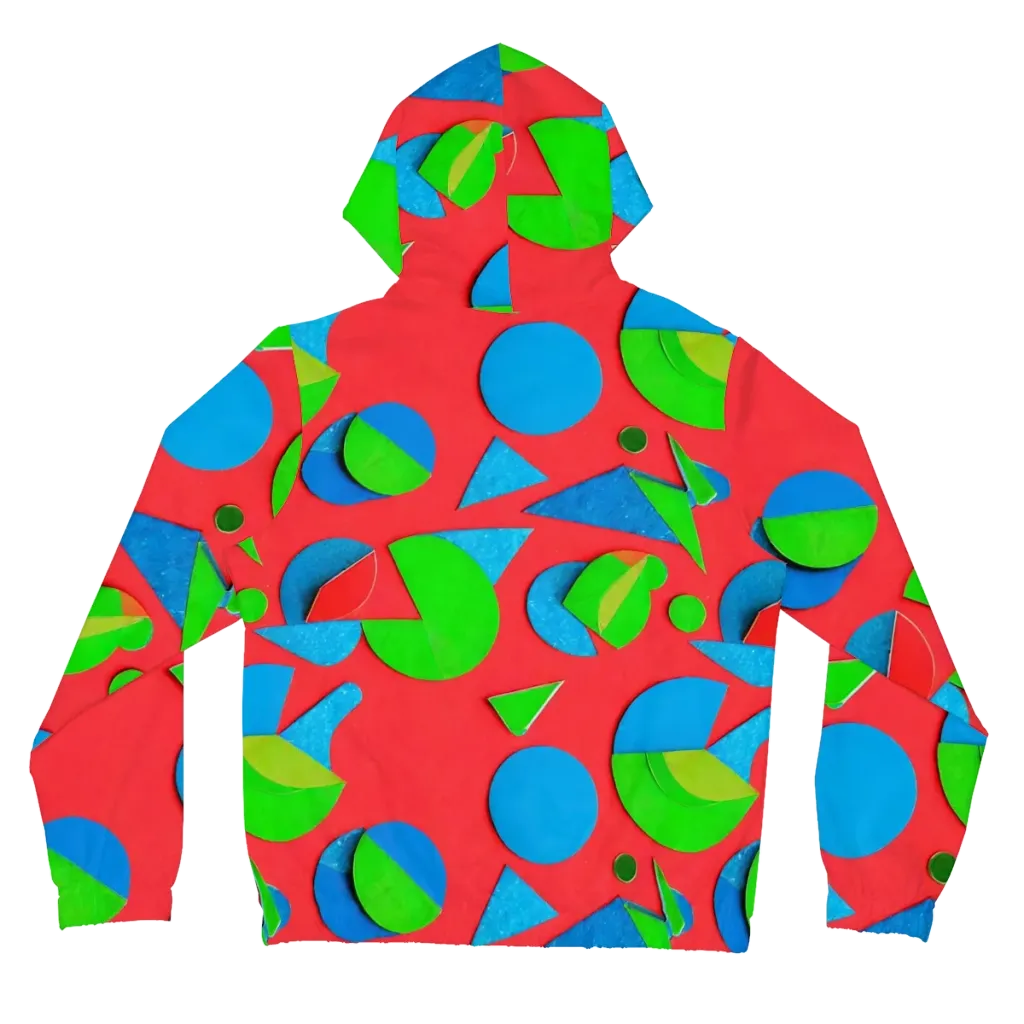 Chromatic Cutouts on Women's Full-Zip Hoodie — Back