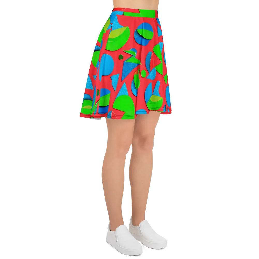 Chromatic Cutouts on Skater Skirt — Right