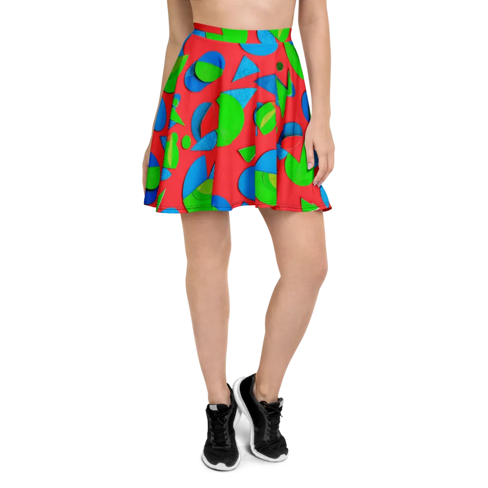 Chromatic Cutouts on Skater Skirt — Front
