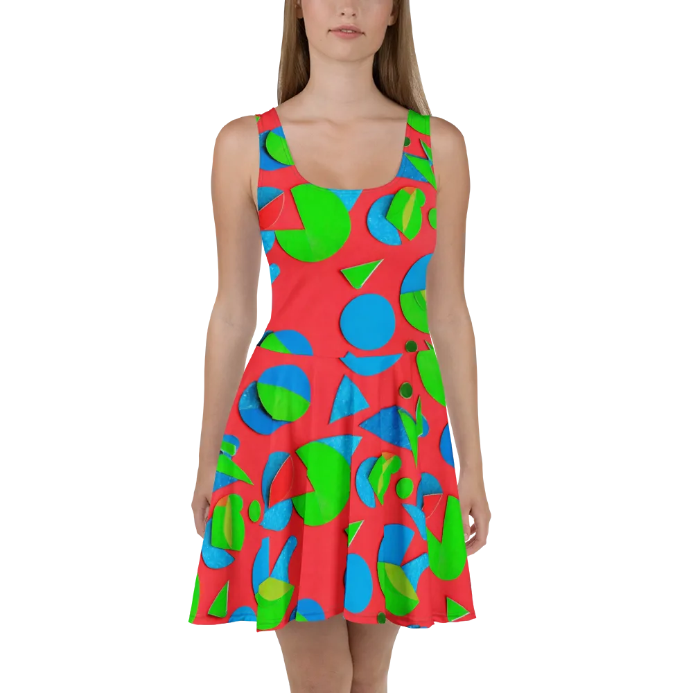 Chromatic Cutouts on Skater Dress — Front