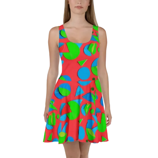 Chromatic Cutouts on a Skater Dress