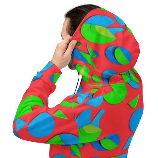 Chromatic Cutouts on a Hoodie