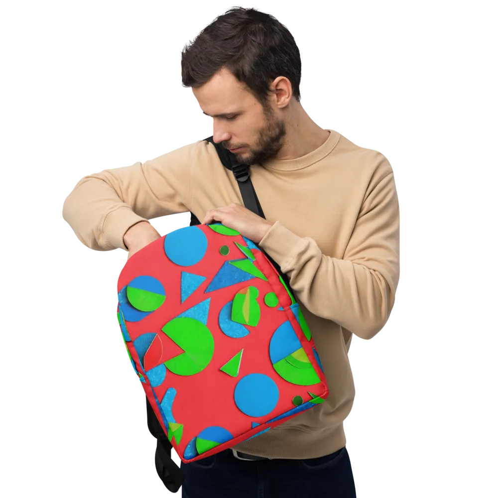 Chromatic Cutouts on Minimalist Backpack — Front