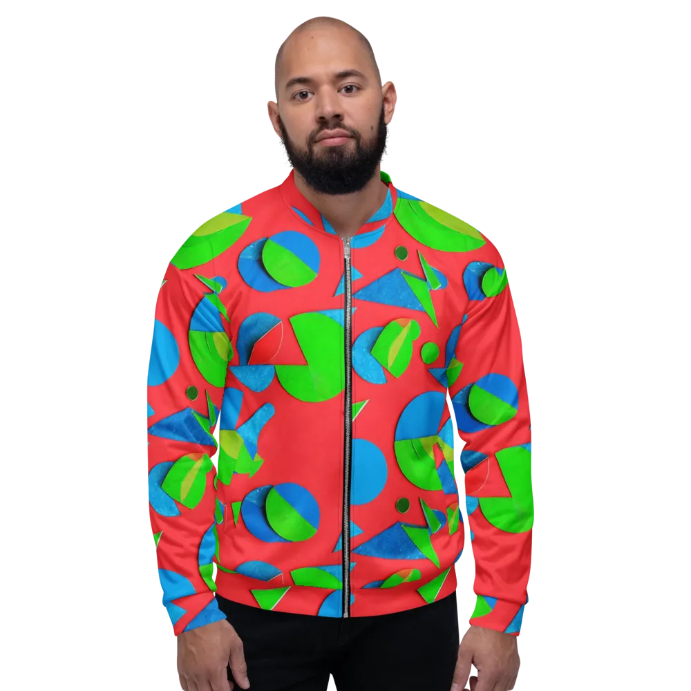 Chromatic Cutouts on Bomber Jacket — Front