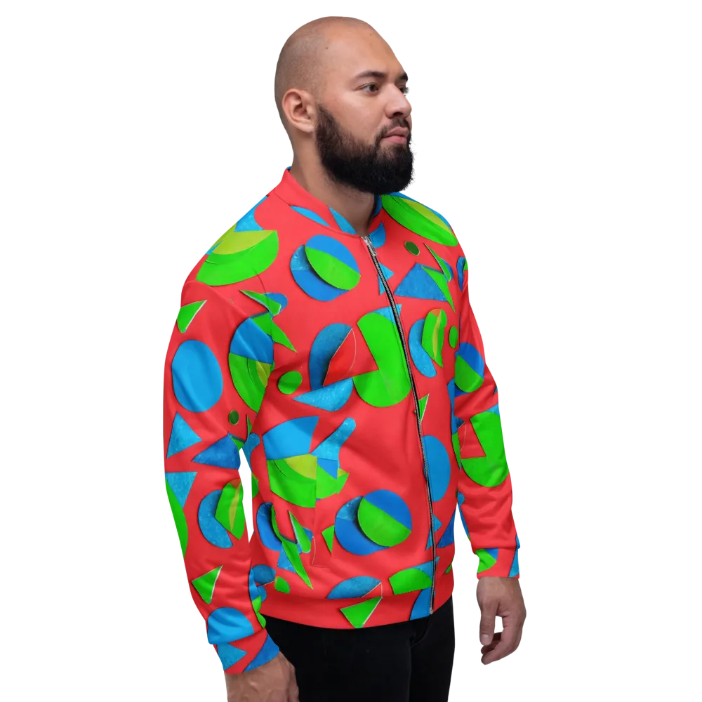 Chromatic Cutouts on Bomber Jacket — Right
