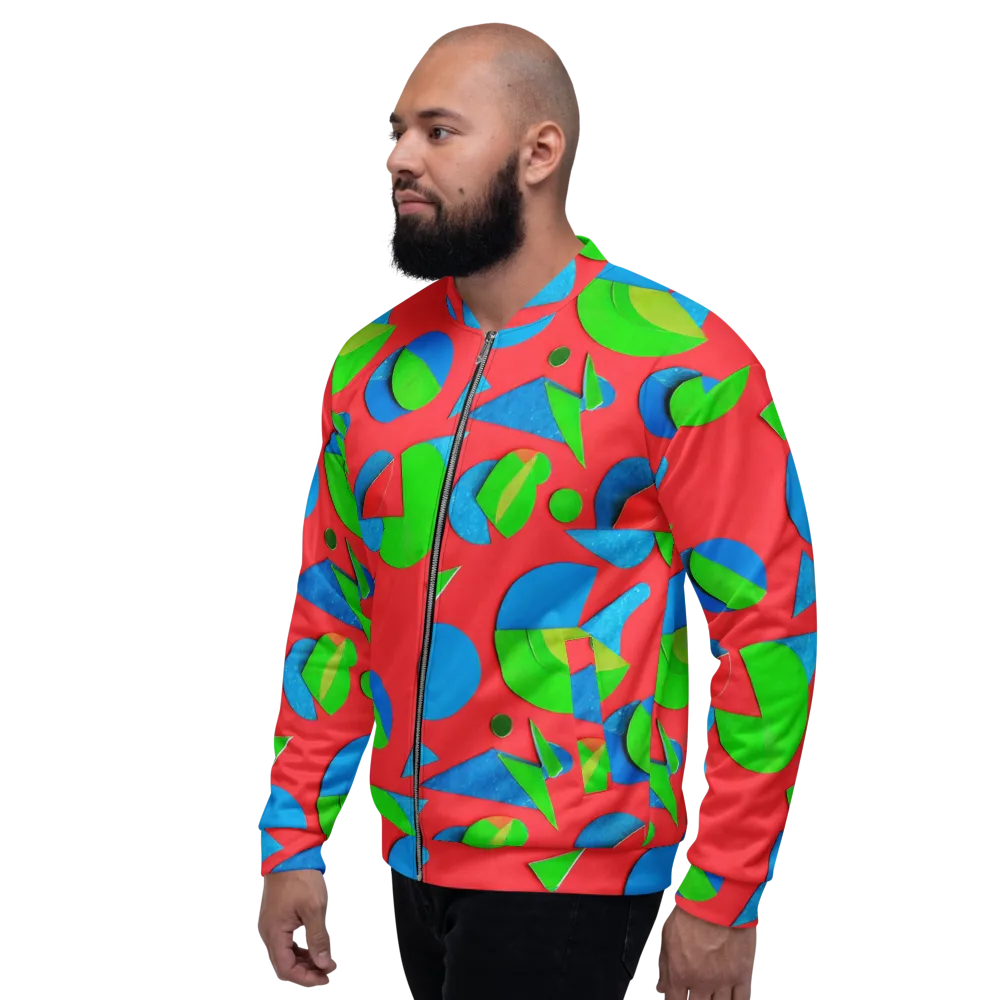 Chromatic Cutouts on Bomber Jacket — Left