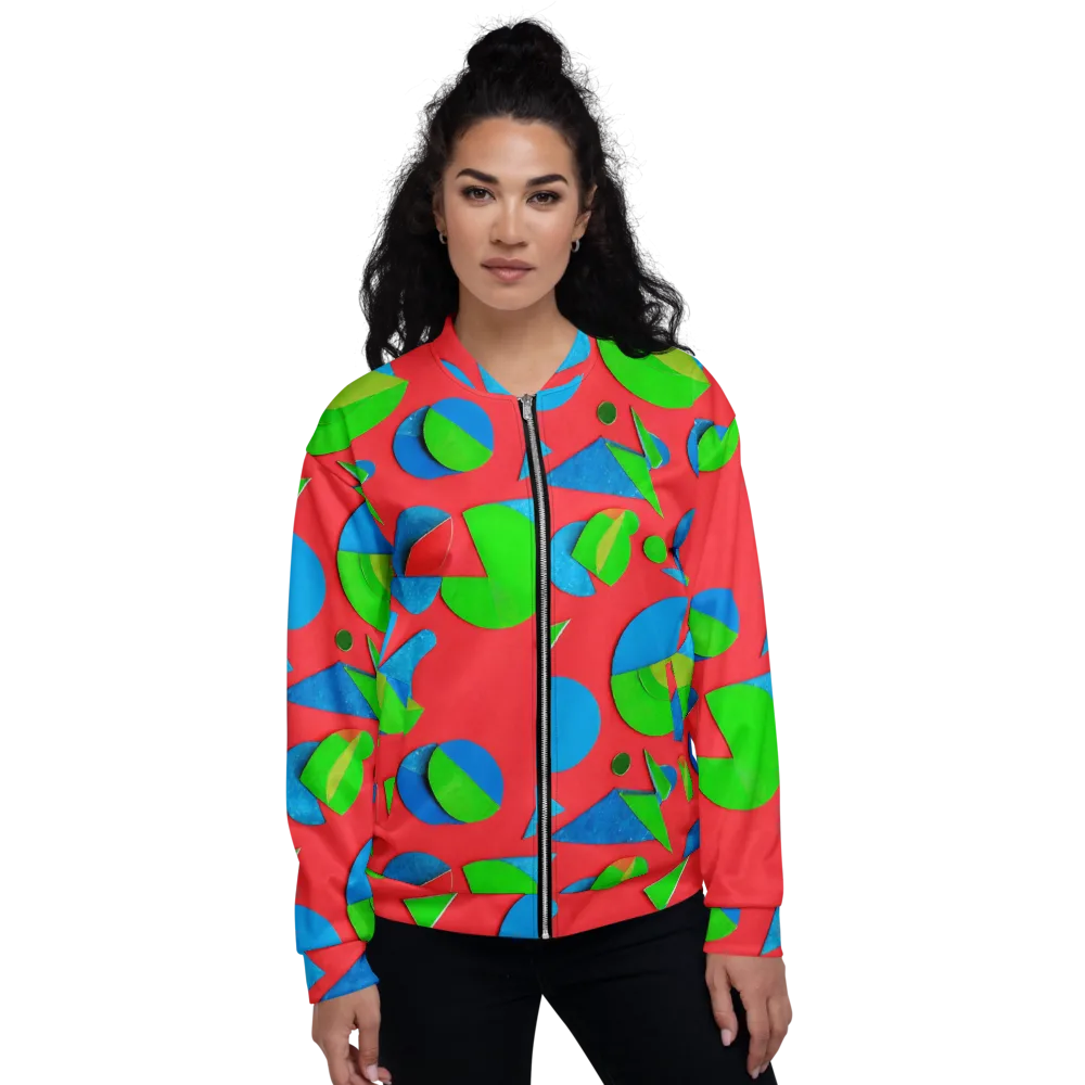 Chromatic Cutouts on Bomber Jacket — Front