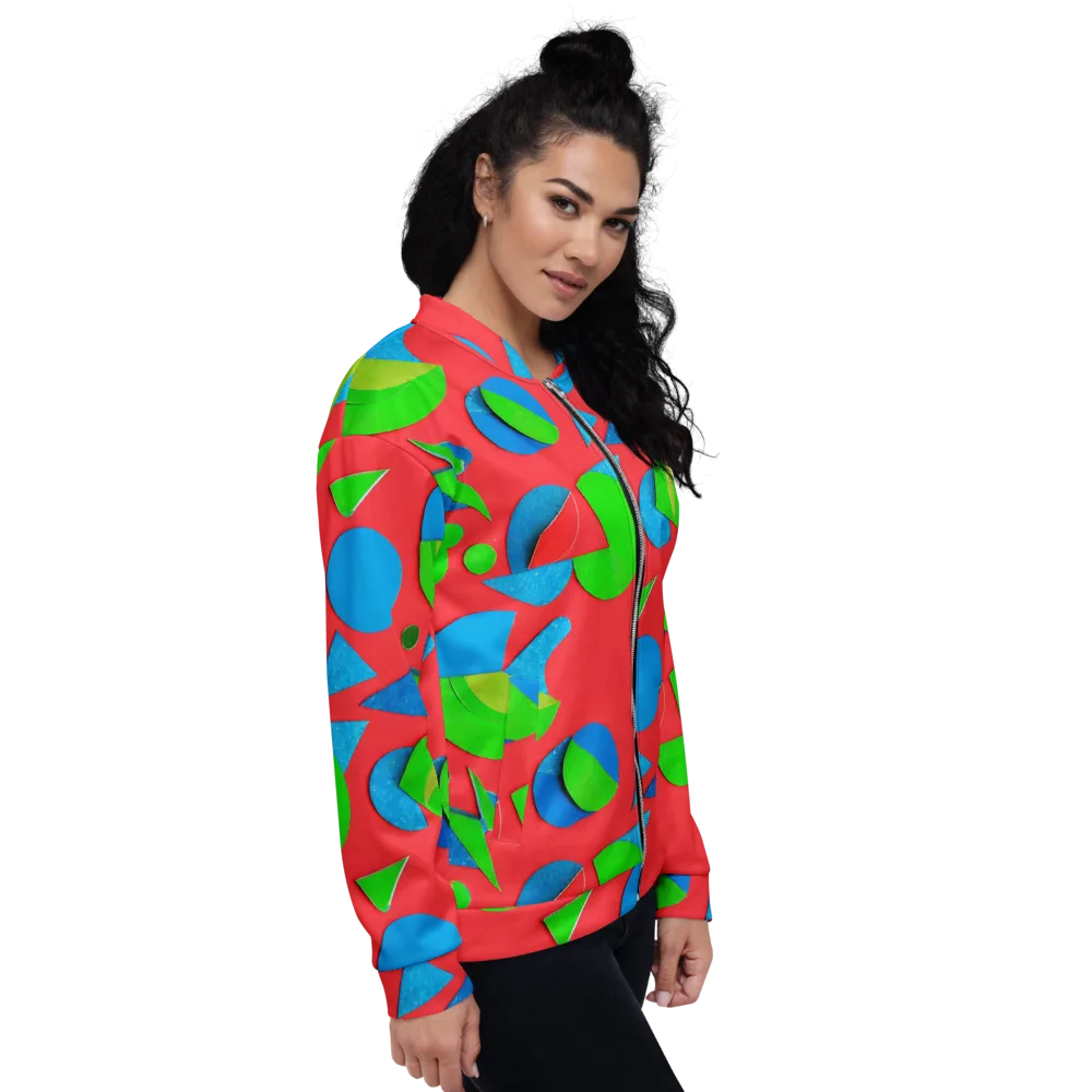 Chromatic Cutouts on Bomber Jacket — Right