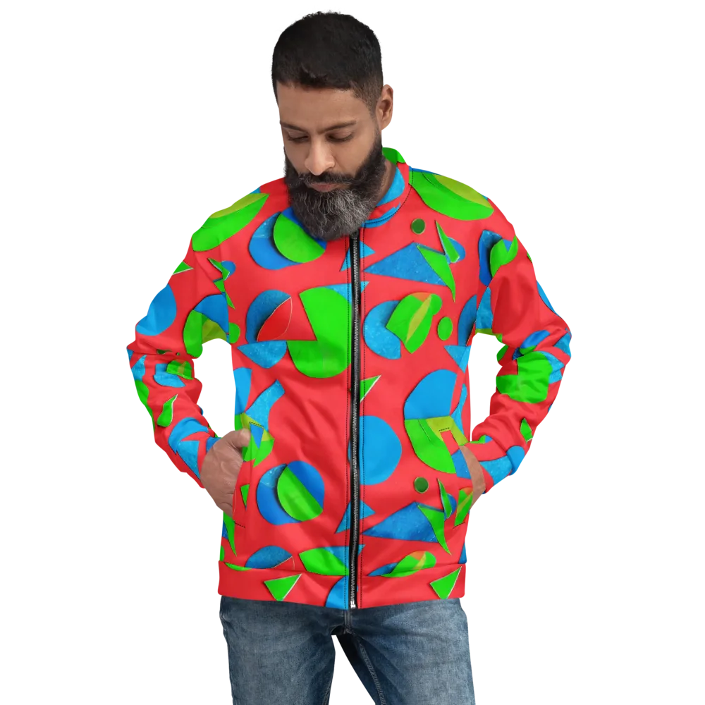 Chromatic Cutouts on Bomber Jacket — Front