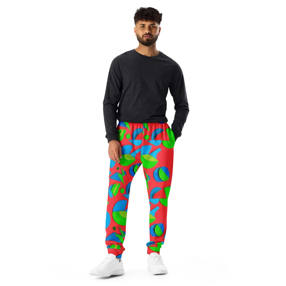 Chromatic Cutouts on Men's Joggers — Front