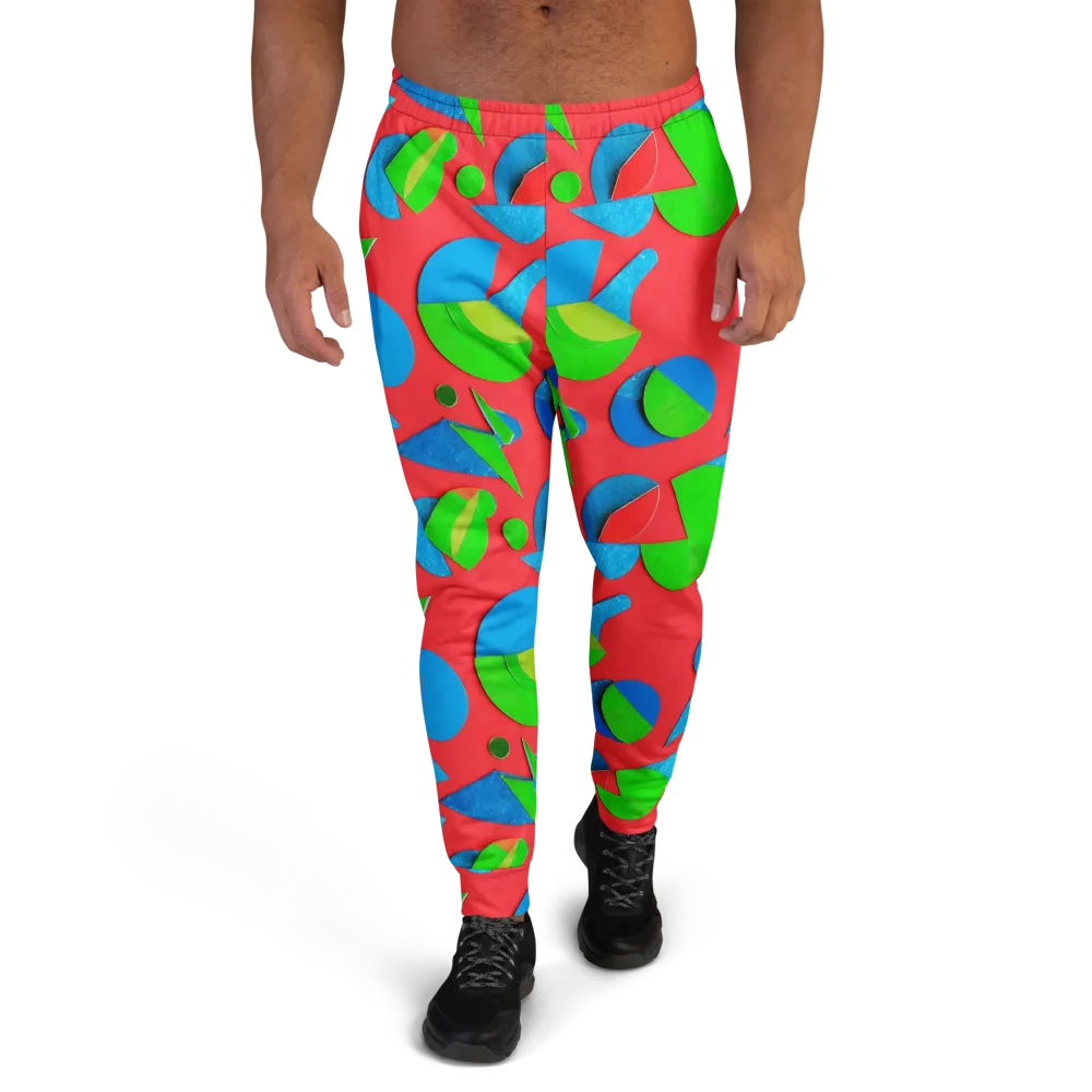 Chromatic Cutouts on Men's Joggers — Front
