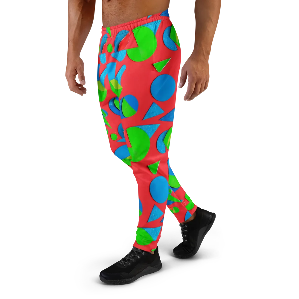 Chromatic Cutouts on Men's Joggers — Left