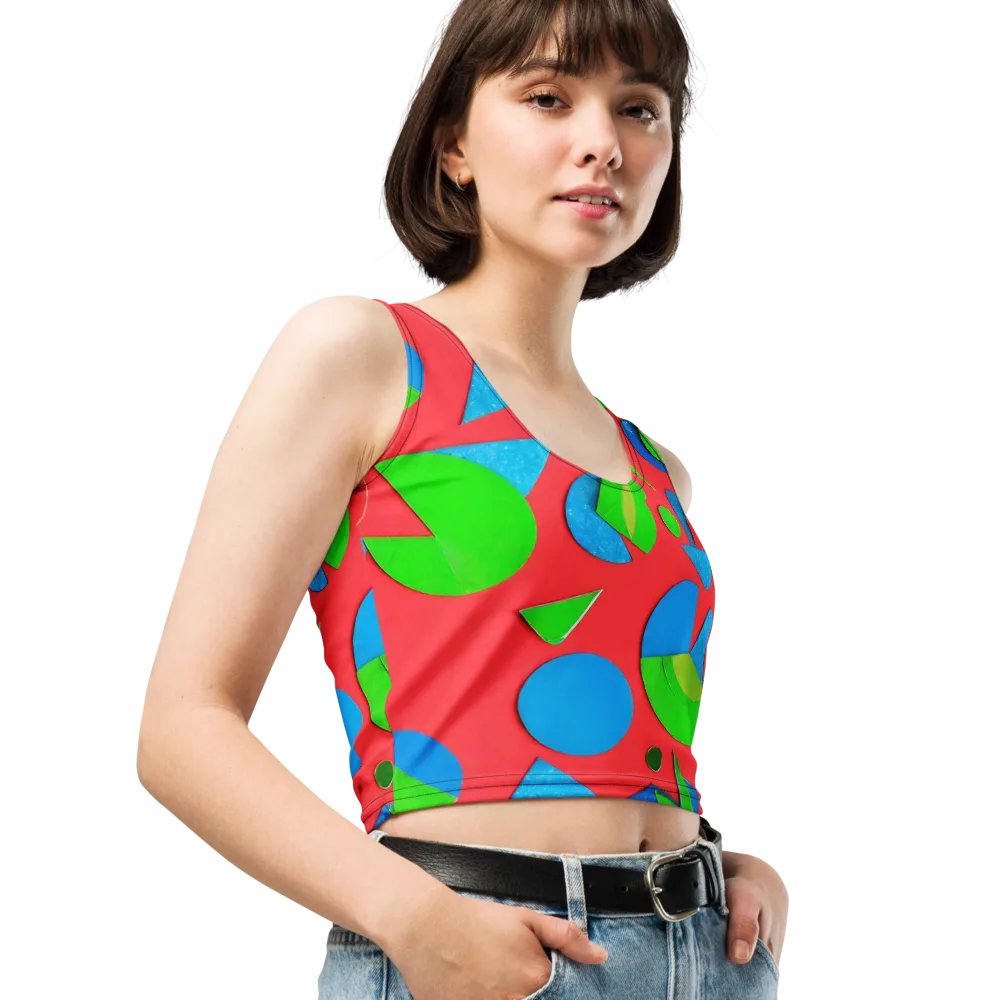 Chromatic Cutouts on Crop Top — Right Front