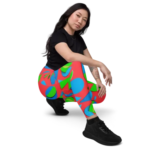 Chromatic Cutouts on a Leggings with Pockets