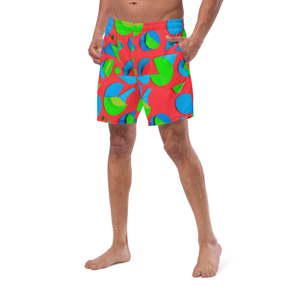 Chromatic Cutouts on Swim Trunks — Left Front