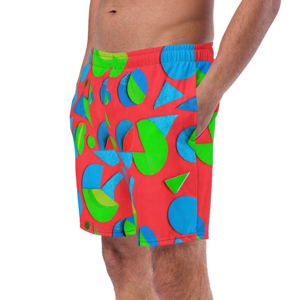 Chromatic Cutouts on Swim Trunks — Left Front