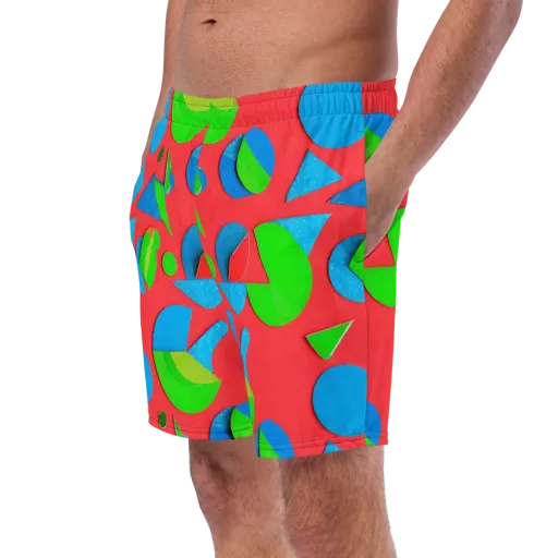 Chromatic Cutouts on a Swim Trunks